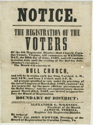 Notice. The Registration of the Voters