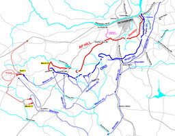 Map of the Battle of Five Forks, March 31—April 2, 1865