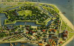 Aerial View, Old Point Comfort and Fort Monroe, Va.