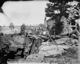 Troops Building Bridges Across the Rappahannock