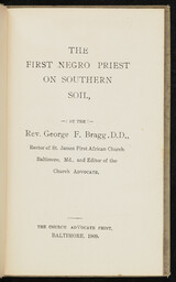 The First Negro Priest on Southern Soil