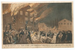 The Burning of the Theatre in Richmond, Virginia, on the Night of the 26th December 1811