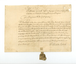 Appointing the Clerk Assistant of the House of Burgesses