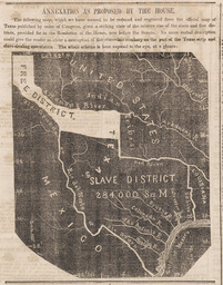 Map of the Proposed Annexation of Texas