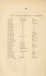 List of Volunteer Physicians to Portsmouth.