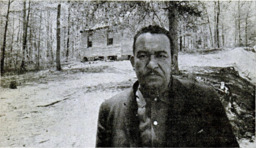 This picture, taken for a 1961 interview with Jet Magazine, shows Reverend L. Francis Griffin in front of Five Forks Center, a makeshift school for Black children from Prince Edward County. 