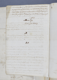 “Treaty between Governor Alexander Spotswood and the Nottoway Indians, Feb. 27, 1713/14. They agree to continue to be tributaries, to admit teachers and ministers to instruct their children in English and Christianity, and to remove to new lands. Renews offer of sending their children to be educated at College of William and Mary,” Fulham Papers, Lambeth Palace Library, London, Volume XI, Folios 200-203.