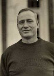 <p>This photograph shows Gustav Kenneth “Gus” Tebell as he looked around 1935, as basketball and football coach at the University of Virginia. Tebell served as a member of the Charlottesville City Council from 1946 to 1954, and as mayor from 1948 to 1950.</p> 