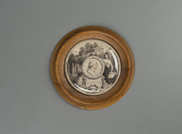 <p>This is a commemorative medallion, called a “Mount Vernon gem,” that was made in 1859 by a vendor named James Crutchett. The “gem” features an engraving of George Washington in the foreground with scenery from Mount Vernon in the background.</p>