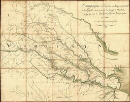 <p>This map of central Virginia, entitled: <em>Campagne en Virginie du Major Général M'is de LaFayette : ou se trouvent les camps et marches, ainsy que ceux du Lieutenant Général Lord Cornwallis en 1781</em>, created by the Marquis de Lafayette’s aide-de-camp Michel Capitaine du Chesnoy, shows points of interest of Lafayette’s Virginia campaign with notes and dates of military actions.</p>