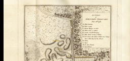 <p>This hand-colored map shows the locations of troops near Spencer’s Ordinary, a tavern near Williamsburg, where Patriot forces under the command of the Marquis de Lafayette surprised Hessian troops and members of the Queen’s Rangers on June 26, 1781. This map, apparently “taken on the spot by G. Spencer,” a lieutenant of the Queen’s Rangers, was published in British commander John Graves Simcoe’s 1787 <em>Journal of the Operations of the Queen's Rangers</em>.</p> 