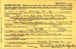 Norvel LaFallette Ray Lee's Draft Registration Card