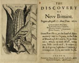 Frontispiece of <em>The Discovery of New Brittaine</em>