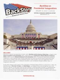 BackStory on Presidential Inaugurations: January 19, 2013