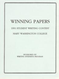 1991 Student Writing Context: Mary Washington College