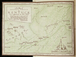 A Map of Boone's Trace to Kentucky, appearing in The Great Meadow