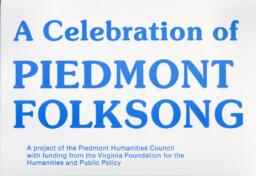 A Celebration of Piedmont Folksong: 1991