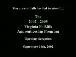 2002: Folklife Apprenticeship Program Showcase